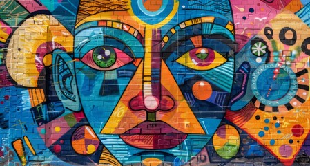 Obraz premium Cultural diversity abstract graffiti art