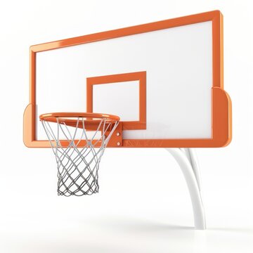 recommend clip art: Basketball Hoop Isolated on White Background