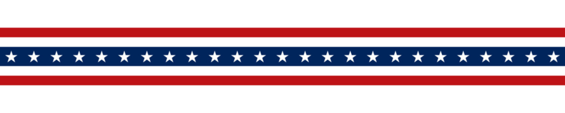 United States flag. Stars and stripes ribbon