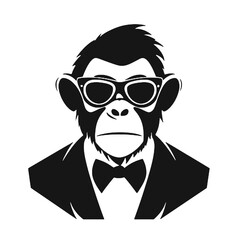 monkey in suit silhouette