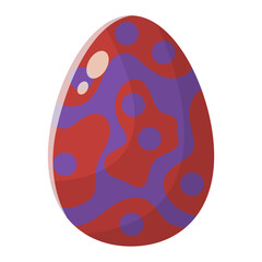 Cute Cartoon Easter Eggs Illustration. Isolated on White Background