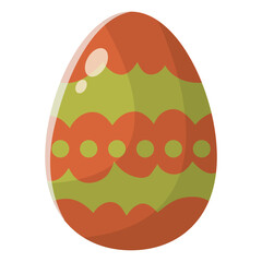 Cute Cartoon Easter Eggs Illustration. Isolated on White Background