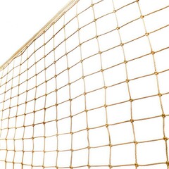 Close-up of a Brown Rope Net Against a White Background