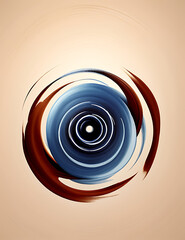 An illustration of an enso circle with brushstroke textures, symbolizing enlightenment, the universe, and the void.
