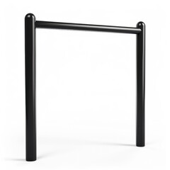 Black Metal Pull Up Bar Isolated on White Background