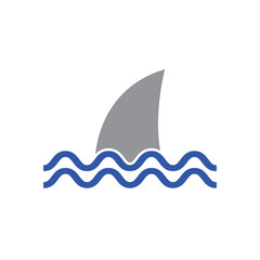 shark icon vector. ocean, fish, sea, water, animal, marine sign. wild, attack, dangerous, danger, aquatic, big symbol for web and mobile app
