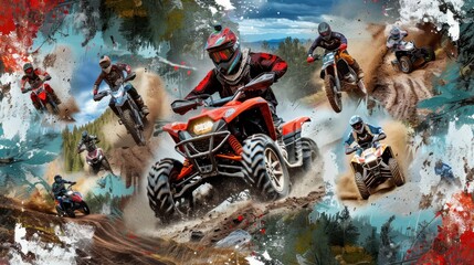 Off-Road Adventures: A Collage of Thrilling Action