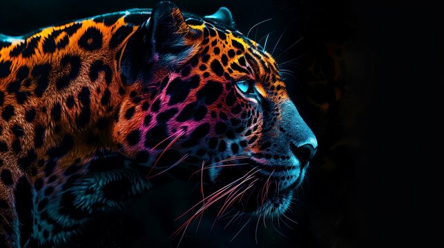 neon jaguar background
