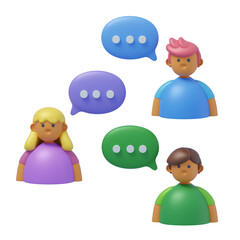 blue green users 3d illustration