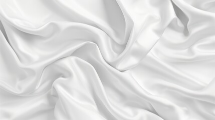 Obraz premium Abstract Wrinkled White Silk Fabric