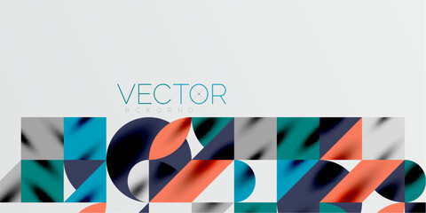 Triangles, round triangles and circles techno art. Vector Illustration For Wallpaper, Banner, Background, Card, Book Illustration, landing page