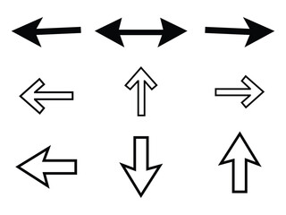 Arrow icon set-vector art illustration.
