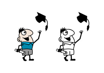 Student Doodle Cartoon Character Design Illustration vector eps format suitable for your design needs logo illustration animation etc