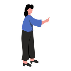 Fototapeta premium Business Office Character in Flat Design and Shape. Vector Illustration