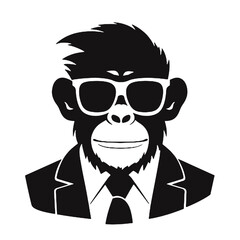 monkey in suit silhouette