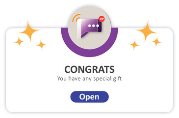 Icon Notification Massage Congrats