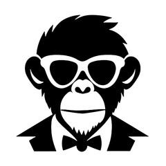 monkey in suit silhouette