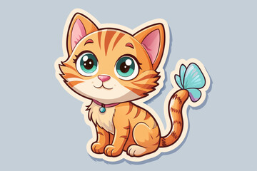 Sticker Hawaii cat vector art