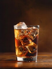 Captivating Cola Drink with Crystal Clear Space
