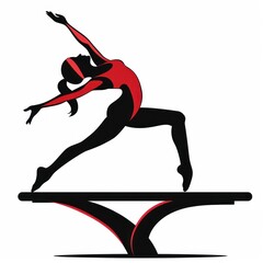 Fototapeta premium Gymnast in Mid-Air