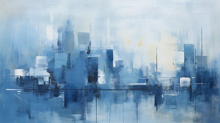 City Landscape In Blue