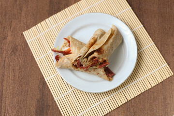 Kebab, Turkish food, international food, popular food, on a plate