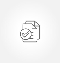 Document file, Checklist icon set. Clipboard checklist or document. Checkmark, document, checkbox on paper and more. Clipboard concept. Vector illustration