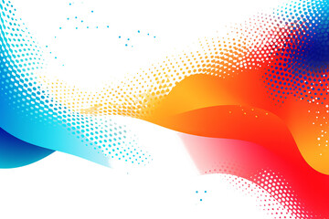 Abstract halftone wave dotted background with futuristic twisted grunge pattern and dot circles – vector modern optical pop art texture for posters, business cards, covers, labels mock-up, stickers la