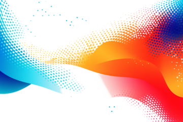 Abstract halftone wave dotted background with futuristic twisted grunge pattern and dot circles – vector modern optical pop art texture for posters, business cards, covers, labels mock-up, stickers la