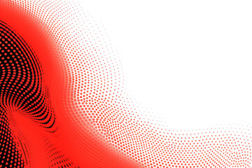 Abstract halftone wave dotted background with futuristic twisted grunge pattern and dot circles – vector modern optical pop art texture for posters, business cards, covers, labels mock-up, stickers la