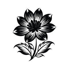 Flower Silhouette vector art illustration