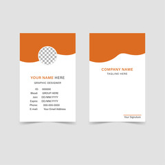 Office Id Card And Simple Modern Iconic Id Card Template For Business