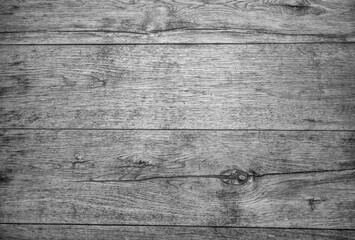 Old Wooden Background in Black and White.