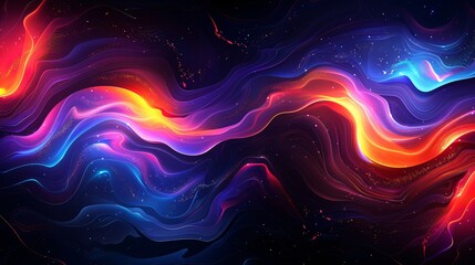 Obraz premium Abstract Swirling Galaxy in Vivid Hues