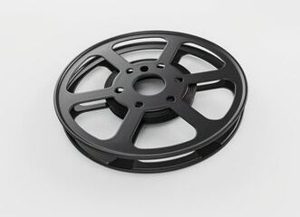 Fototapeta premium film reel and film strip vintage on white background