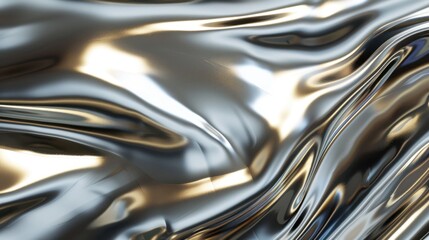 Metallic polished glossy abstract background with ample copy space.