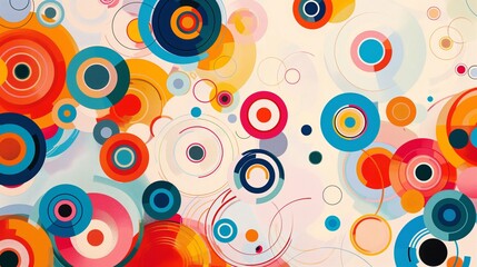 Fototapeta premium Abstract Colorful Circles Pattern