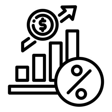 financial growth chart with dollar sign clip art preview