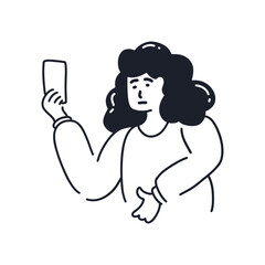 Hand Drawn Finance Concept Character. Vector Illustration in Doodle Style