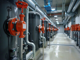 Industrial Facility Water Tank Valve and Piping System