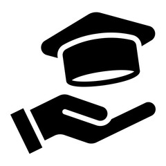 hand glyph icon