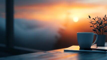 Study playlist cover, Music for focus, Soft and tranquil, Digital illustration, Concentration aid,