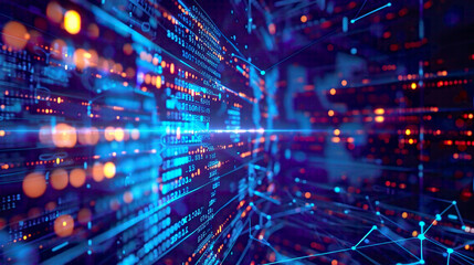 Cyberspace and social world safety concept developer programming and coding technology website design with a modernand network connections 