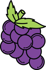 Grapes Fruit Illustration
