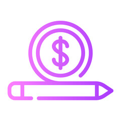 Fototapeta premium pencil gradient icon
