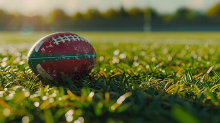 Football on the Grass Field