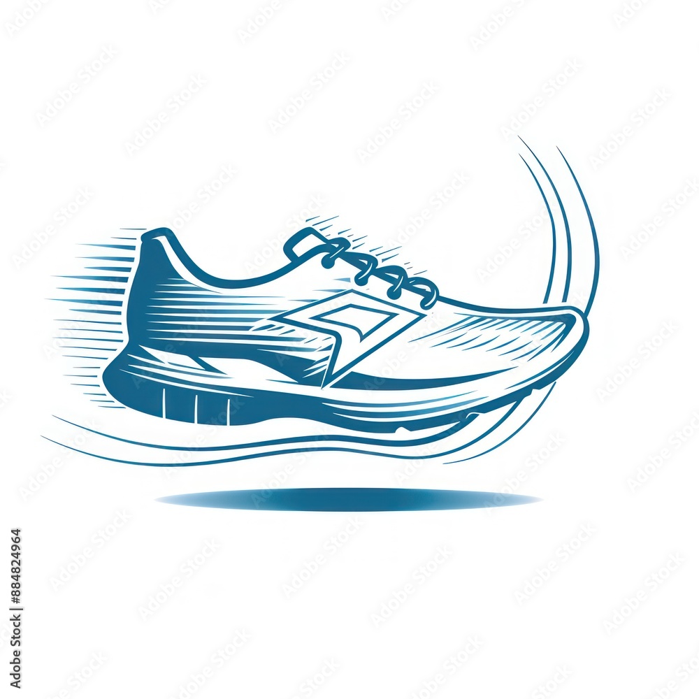 Wall mural Running Shoe Illustration