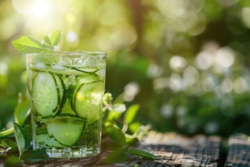 mojito cocktail on the beach