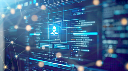 Illustration of a cyber security concept featuring an authentication screen on a computer with confidential business data being accessed emphasizing the importance of secure access control 