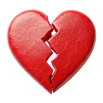 recommend clip art: Broken red heart isolated on transparent background